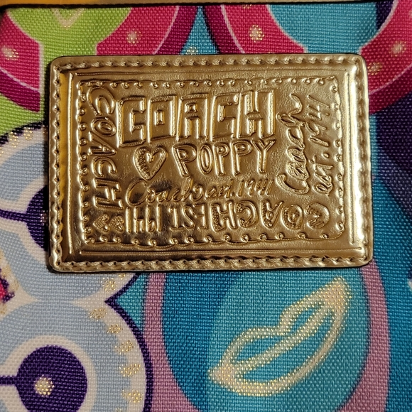 Coach Poppy Pop C Glam 15293 Pocket Tote Shoulder Bag RARE Limited Edition - Picture 7 of 16